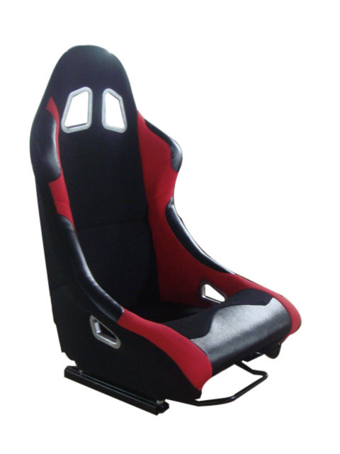 Black And Red Racing Seats With Single Slider / Sports Bucket Seats
