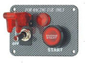 Bảng điều khiển Đèn đốt Carbon Fiber, Nút khởi động của đèn pha màu đỏ