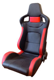 Trung Quốc PVC điều chỉnh màu đỏ và đen ghế đua / thể thao chỗ ngồi xe với thanh trượt duy nhất nhà máy sản xuất