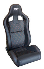 Điều chỉnh màu đen PVC / PU Racing Seat / Thể thao Racing Car Seat với thanh trượt đơn